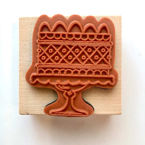 STUDIO 18 Birthday Cake Rubber Stamp Set of 2 RARE, NEW! - Picture 15 of 16